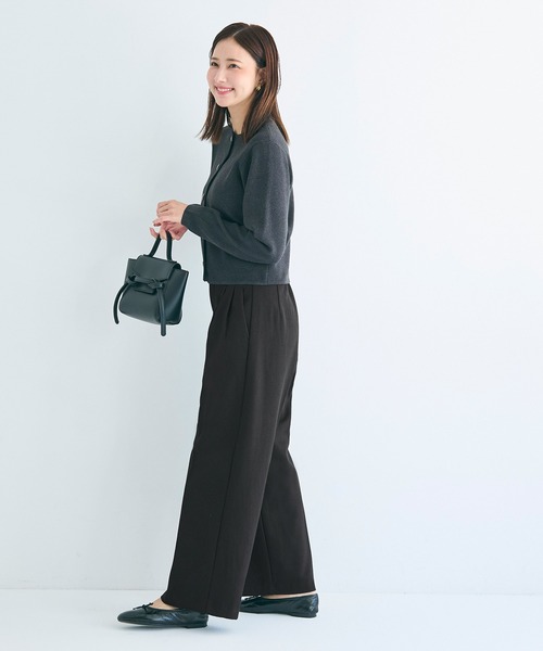 coca(coca)(コカ)の「【DAILY WARM】裏起毛ワイドスラックス(スラックス・レディース・グレー/ブラック・S/M/L)」の12枚目の写真
