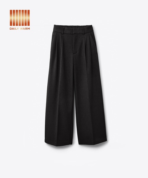 coca(coca)(コカ)の「【DAILY WARM】裏起毛ワイドスラックス(スラックス・レディース・グレー/ブラック・S/M/L)」の15枚目の写真