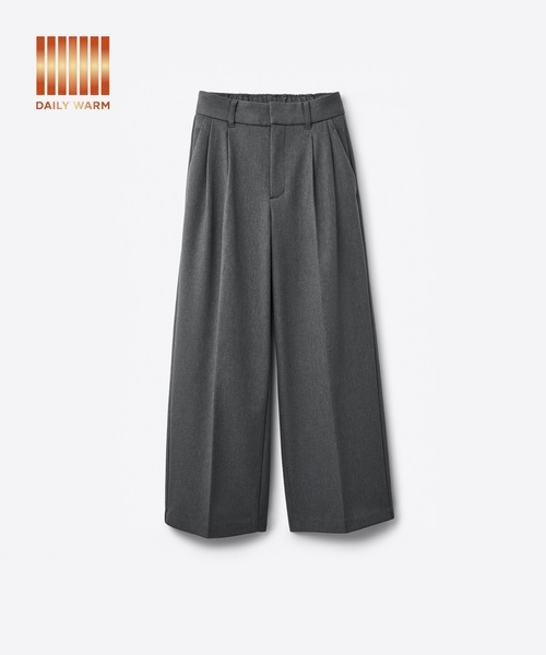 coca(coca)(コカ)の「【DAILY WARM】裏起毛ワイドスラックス(スラックス・レディース・グレー/ブラック・S/M/L)」の16枚目の写真