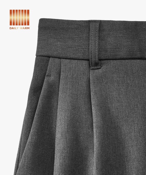 coca(coca)(コカ)の「【DAILY WARM】裏起毛ワイドスラックス(スラックス・レディース・グレー/ブラック・S/M/L)」の17枚目の写真
