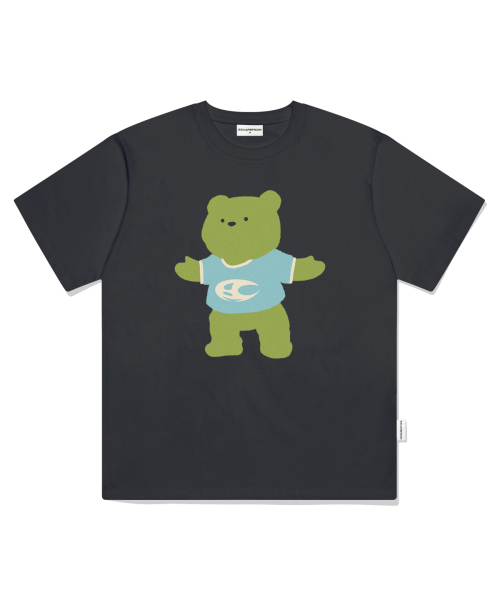 ESCAPEFROM（エスケープフロム）の「ブルーティーシャツクマプリントオーバーサイズ半袖Tシャツチャコール（Tシャツ/カットソー・レディース・その他・SMALL/MEDIUM/LARGE）」の2枚目の写真