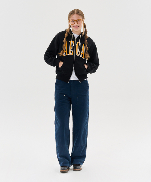 AECA(エイカ)の「AECA APPLIQUE ZIP UP HOODIE-BLACK(パーカー・レディース・その他・SMALL/MEDIUM/LARGE/X-LARGE)」の2枚目の写真