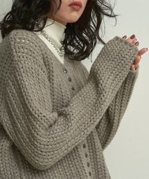 Lutim by u（ルチバイユー）の「Waffle knit multi-button cardigan / ワッフル編みマルチボタンカーディガン（カーディガン/ボレロ）」