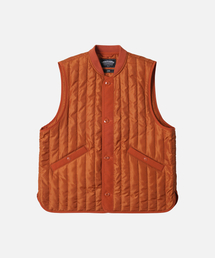 FRIZMWORKS(�t���Y�����[�N�X)��STRIPE QUILTED MIL LINER VEST _ ORANGE(�_�E���x�X�g)