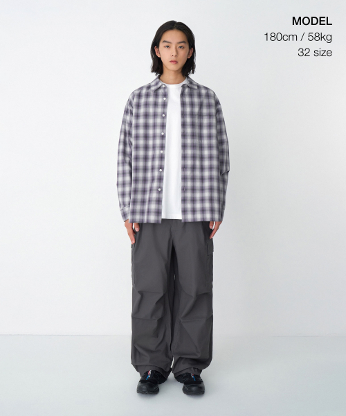 MUSINSA STANDARD（ムシンサスタンダード）の「コットンパラシュートバンディングカーゴパンツ[グレー]（その他パンツ・メンズ・その他・40/42/26/28/30/32/34/36/38）」の3枚目の写真