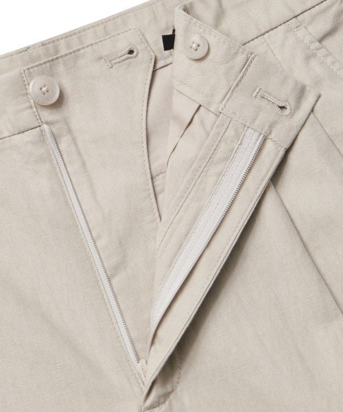 MUSINSA STANDARD(ムシンサスタンダード)の「コットンリネンツータックワイドパンツ【ライトベージュ】(その他パンツ・メンズ・その他・33/26/27/28/29/38/36/34/32/30/31)」の5枚目の写真