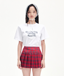 APLIQUE LETTERING T-SHIRTS WHITE