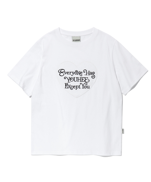 YOUHEE(ユヒ)の「APLIQUE LETTERING T-SHIRTS WHITE(Tシャツ/カットソー・レディース・その他・FREE)」の10枚目の写真