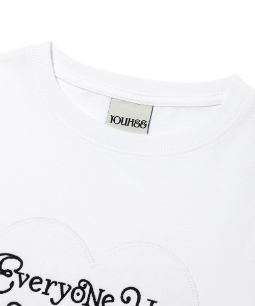 YOUHEE(ユヒ)の「APLIQUE LETTERING T-SHIRTS WHITE(Tシャツ/カットソー・レディース・その他・FREE)」の8枚目の写真