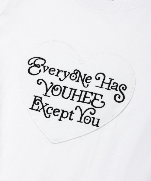YOUHEE(ユヒ)の「APLIQUE LETTERING T-SHIRTS WHITE(Tシャツ/カットソー・レディース・その他・FREE)」の7枚目の写真