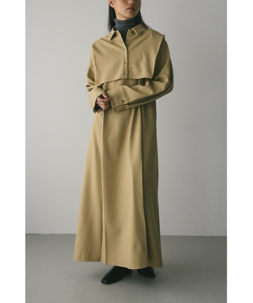 セール】2ピースシャツレイヤードワンピース（ワンピース