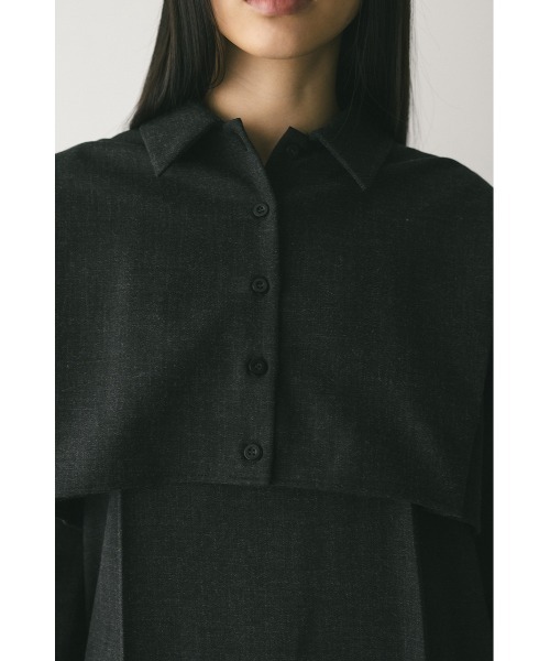 STYLEMIXER(スタイルミキサー)の「2ピースシャツレイヤードワンピース(ワンピース・レディース・グレー/ブラウン/ベージュ・SMALL/MEDIUM)」の11枚目の写真