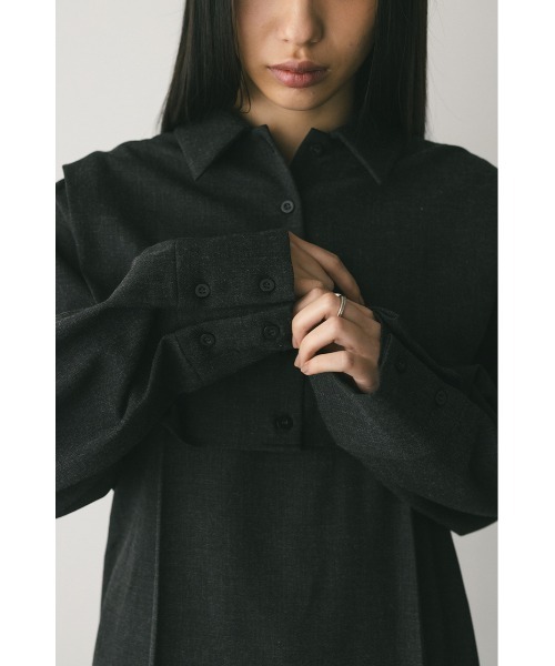 セール】2ピースシャツレイヤードワンピース（ワンピース