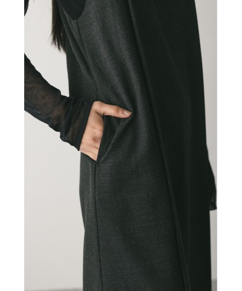STYLEMIXER(スタイルミキサー)の「2ピースシャツレイヤードワンピース(ワンピース・レディース・グレー/ブラウン/ベージュ・SMALL/MEDIUM)」の13枚目の写真