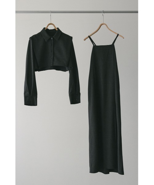 STYLEMIXER(スタイルミキサー)の「2ピースシャツレイヤードワンピース(ワンピース・レディース・グレー/ブラウン/ベージュ・SMALL/MEDIUM)」の22枚目の写真