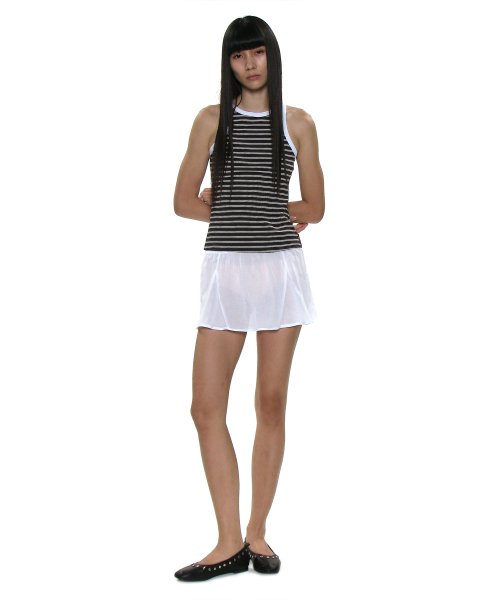 PARTIMENTO WOMEN(パルティメントウィメン)の「PWC ストライプリブドレーサーバックタンク_チャコール(Tシャツ/カットソー・レディース・その他・SMALL/MEDIUM/LARGE)」の6枚目の写真