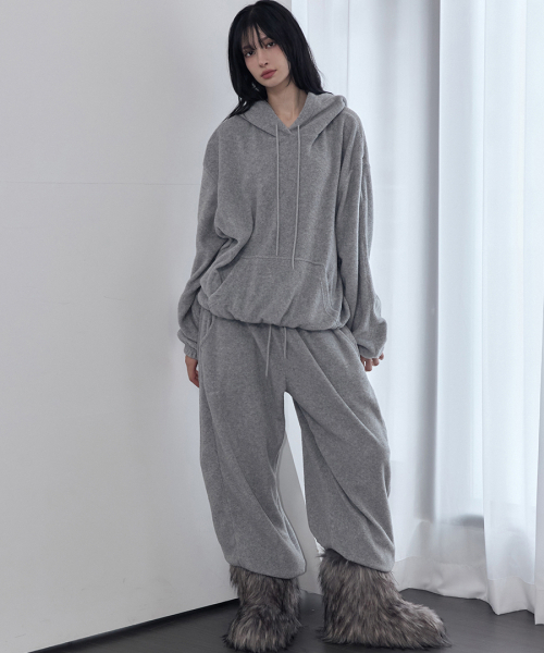 RENSE(レンセ)の「Melange Fleece Pullover Hoodie Gray(パーカー・レディース・その他・FREE)」の2枚目の写真