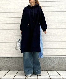 Q（キュー）の「フーディーシャツドッキングワンピース（ワンピース）」