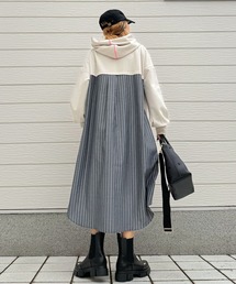 Q | フーディーシャツドッキングワンピース(ワンピース)