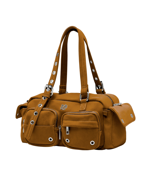 BLACKPURPLE（ブラックパープル）の「ベイビーオーバーロードバッグ Baby Overload Bag_Brown（ショルダーバッグ・レディース・ブラウン・FREE）」の2枚目の写真