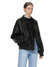 LADY VOLUME（レディーボリューム）の「518 VEGAN LEATHER OVERSIZED JACKET_BLACK（ライダースジャケット・レディース）」