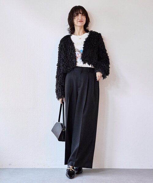 予約【セットアップ対応可】ウーリーツイル2タックパンツ（スラックス