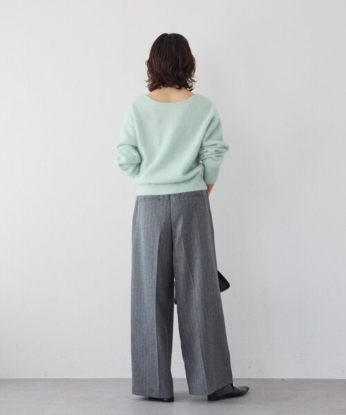 RIVE DROITE（リヴドロワ）の「【セットアップ対応可】ウーリーツイル2タックパンツ（スラックス・レディース・ブラウン/グレー/ブラック・38/36）」の20枚目の写真