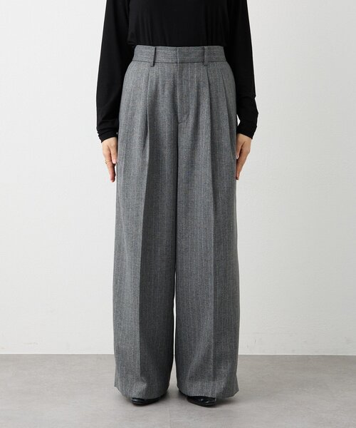 RIVE DROITE（リヴドロワ）の「【セットアップ対応可】ウーリーツイル2タックパンツ（スラックス・レディース・ブラウン/グレー/ブラック・38/36）」の21枚目の写真