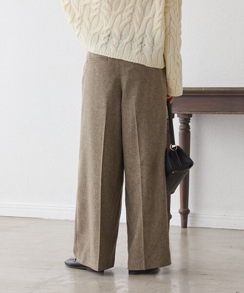 RIVE DROITE（リヴドロワ）の「【セットアップ対応可】ウーリーツイル2タックパンツ（スラックス・レディース・ブラウン/グレー/ブラック・38/36）」の12枚目の写真