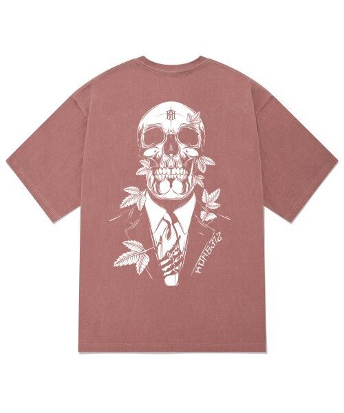 KAN6312(カン6312)の「KTPP0090 スカルスーツピグメント半袖Tシャツ - ピンク(Tシャツ/カットソー・メンズ・その他・MEDIUM/LARGE/X-LARGE)」の1枚目の写真