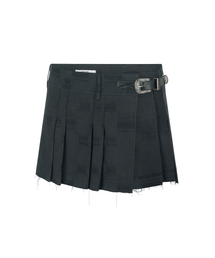 LECYTO（レシト）の「Layered Short Pleated Skirt_[Black]（その他パンツ）」