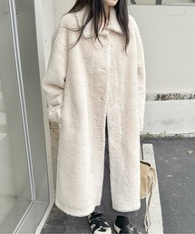 ボアコート ロング」に該当するホワイト/白色系のファッション通販