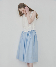 HANE（ハネ）の「Strap Flare Skirt_Sky（スカート）」
