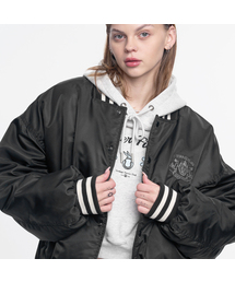 CLEVER FIELD（クレバーフィールド）の「CLUB バーシティキルティングジャケット_ブラック（スタジャン）」