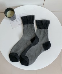 Vini（ヴィニ）の「ラメ糸 パステルカラー シアー ソックス　レディース 靴下（ソックス/靴下）」