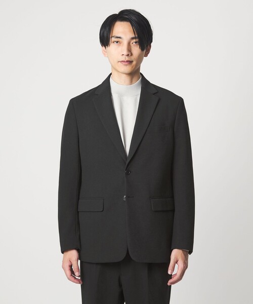 EMPORIO ARMANI ダークグリーン テーラードジャケット セール】A+ ジャージツイル 2B リラックス ジャケット -ウォッシャブル