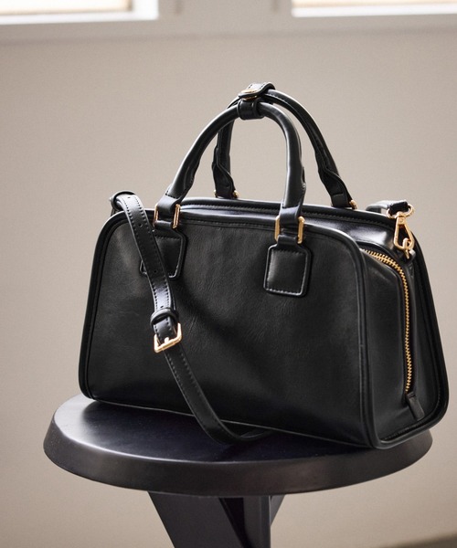 ROPE' PICNIC(ロペピクニック)の「ワイドスクエアボストンバッグ/2WAY(ボストンバッグ・レディース・ブラック/ブラウン/キナリ/ベージュ系その他・FREE)」の1枚目の写真