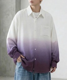 グラデーション楊柳シャツ