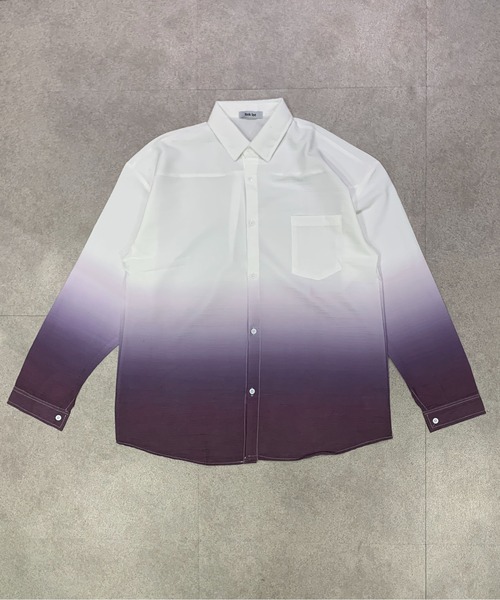 link lot(リンクロット)の「グラデーション楊柳シャツ(シャツ/ブラウス・メンズ・ピンク/ブラック/ブルー・M/L)」の16枚目の写真