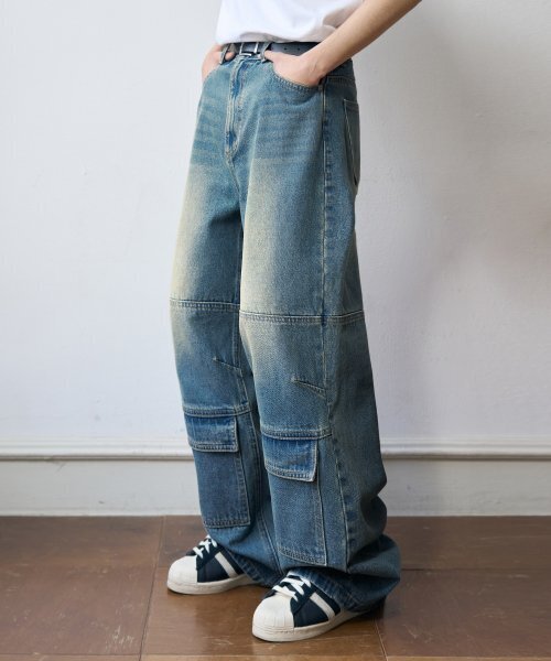 OURDAYZ（アワーデイズ）の「ヴィンテージフロントポケットカーゴデニムパンツ [VINTAGE BLUE]（デニムパンツ・レディース・その他・MEDIUM/LARGE/X-LARGE）」の7枚目の写真