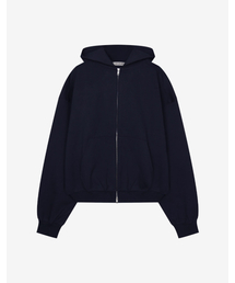 ADLIELOS（エドリエルロス）の「ボーダーフルジップスウェットジャケット [ネイビー]（ナイロンジャケット）」