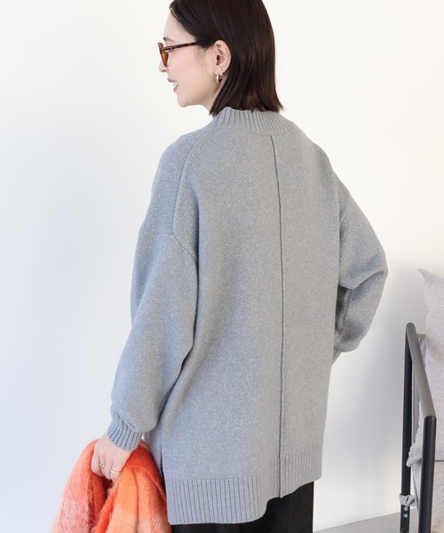セール】サイドスリットハイネックニットプルオーバー（ニット