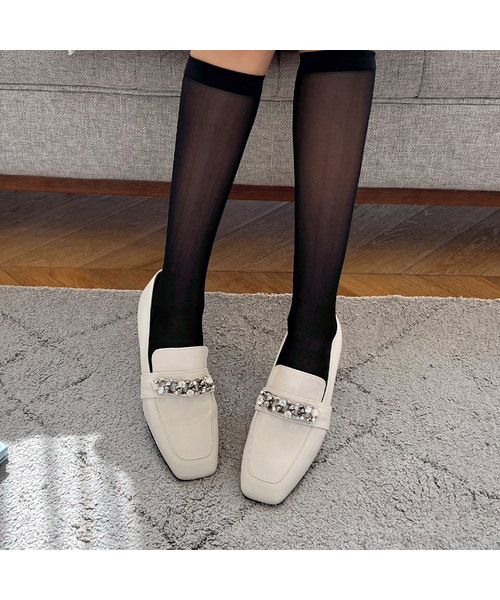 SHOEHI(シューハイ)の「クリスタルローファー L3002(3カラー)(ローファー・レディース・ホワイト/ブラック/アイボリー・22.5cm/23cm/23.5cm/24cm/24.5cm/25cm)」の3枚目の写真