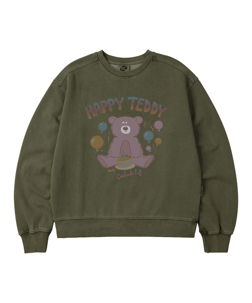 WILDROCK(ワイルドロック)の「ホリシーシュ ハッピーベア ピグメント オーバーサイズ スウェット_5 COL(スウェット・レディース・ライトグレー/ピンク/ブルー/ダークカーキ/チャコール・SMALL/MEDIUM/LARGE/X-SMALL)」の3枚目の写真