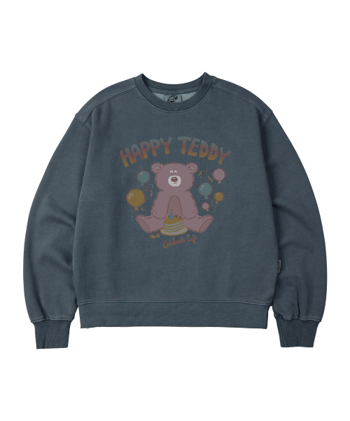WILDROCK(ワイルドロック)の「ホリシーシュ ハッピーベア ピグメント オーバーサイズ スウェット_5 COL(スウェット・レディース・ライトグレー/ピンク/ブルー/ダークカーキ/チャコール・SMALL/MEDIUM/LARGE/X-SMALL)」の7枚目の写真