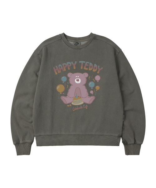 WILDROCK(ワイルドロック)の「ホリシーシュ ハッピーベア ピグメント オーバーサイズ スウェット_5 COL(スウェット・レディース・ライトグレー/ピンク/ブルー/ダークカーキ/チャコール・SMALL/MEDIUM/LARGE/X-SMALL)」の8枚目の写真