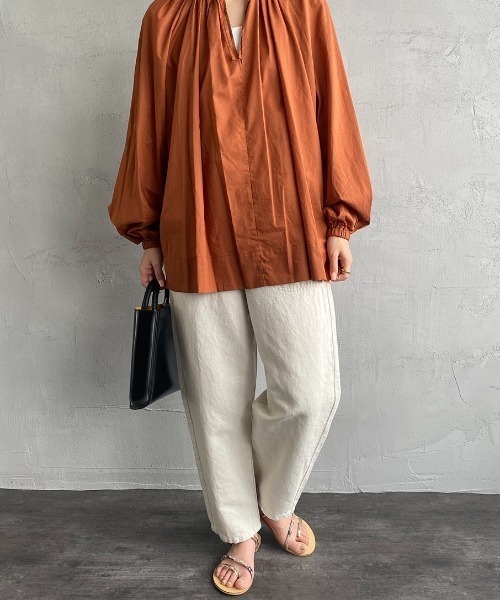 DANTON（ダントン）の「[DANTON/ダントン] コットンリネンツイルイージーパンツ（その他パンツ・レディース・アイボリー・36）」の4枚目の写真