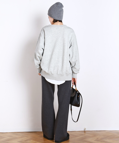 AP STUDIO（エーピーストゥディオ）の「【athletic wear MASON】over collegesweat（スウェット・レディース・ネイビー/チャコールグレー・FREE）」の7枚目の写真