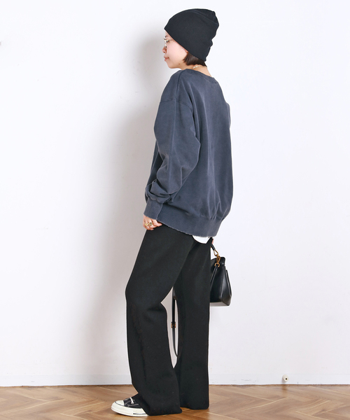 AP STUDIO（エーピーストゥディオ）の「【athletic wear MASON】over collegesweat（スウェット・レディース・ネイビー/チャコールグレー・FREE）」の14枚目の写真