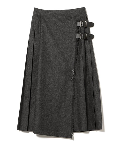 fennica（フェニカ）の「【別注】O’NEIL OF DUBLIN / ラップスカート（スカート・レディース・ダークグリーン/チャコールグレー・10/8）」の2枚目の写真